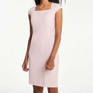 Ann Taylor Sz 8 Scalloped Sheath Dress EUC